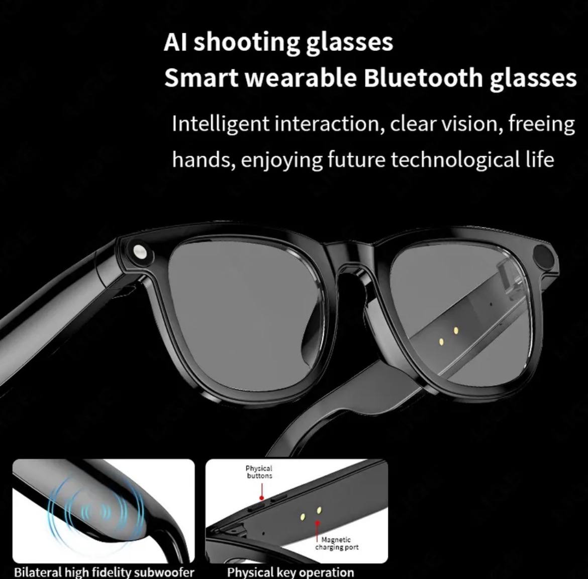 lunettes intelligentes connectées – caméra hd & audio bluetooth lunettes intelligentes connectées – caméra hd & audio bluetooth