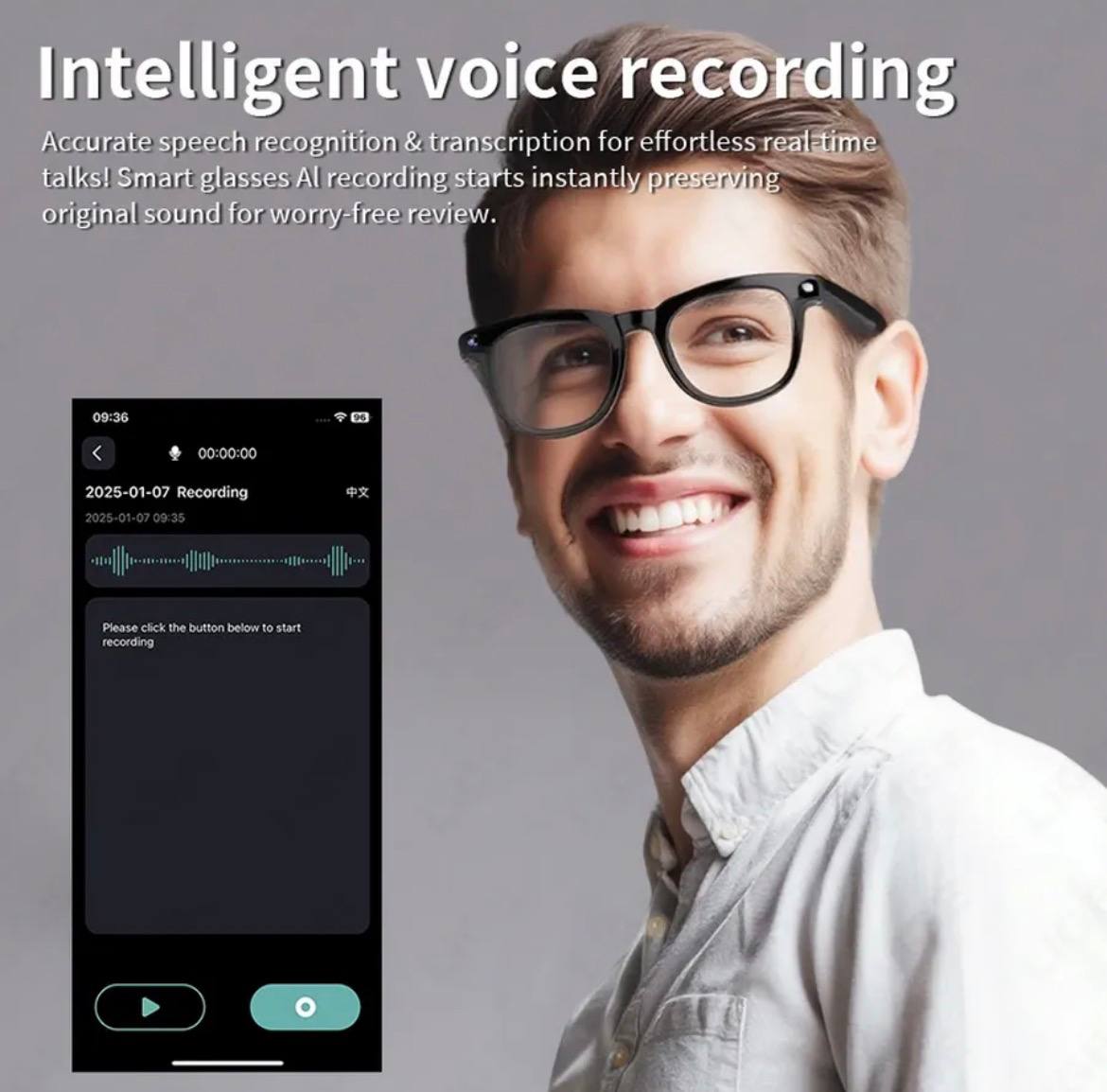 lunettes intelligentes connectées – caméra hd & audio bluetooth lunettes intelligentes connectées – caméra hd & audio bluetooth