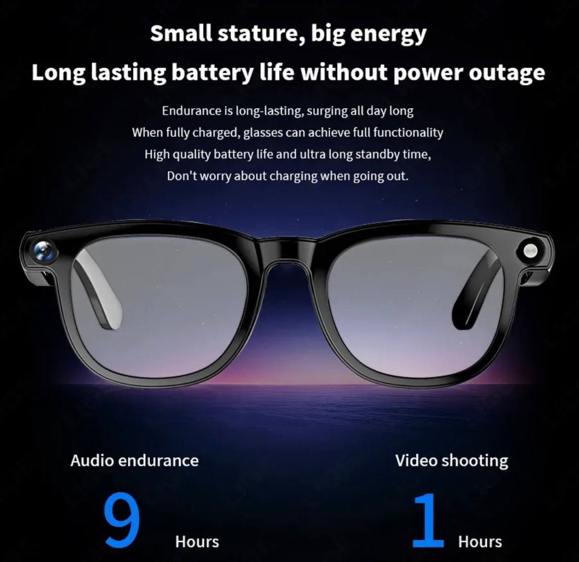 lunettes intelligentes connectées – caméra hd & audio bluetooth lunettes intelligentes connectées – caméra hd & audio bluetooth